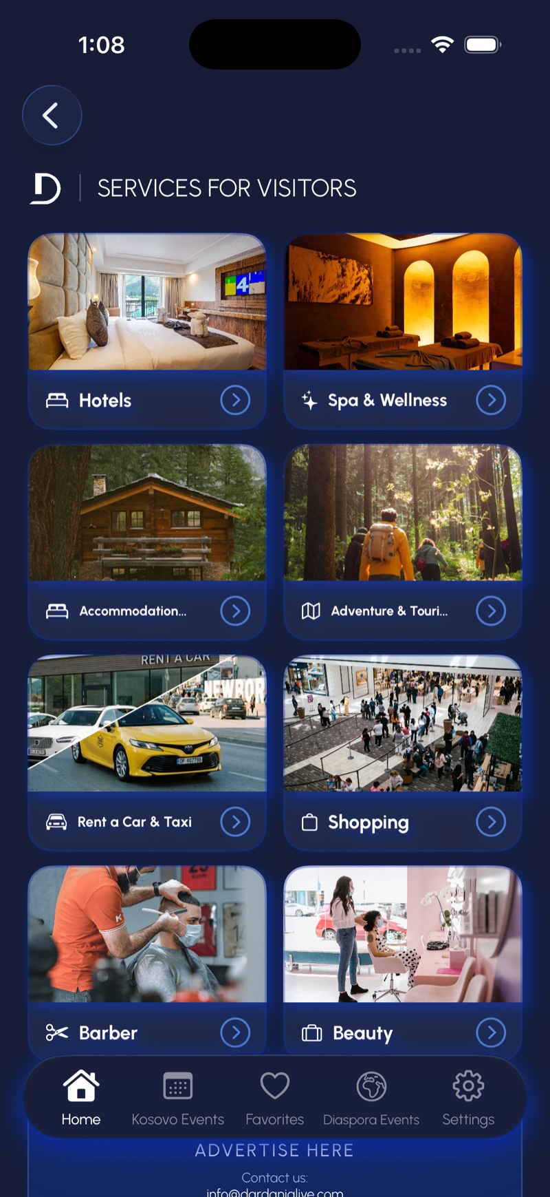Services for visitors